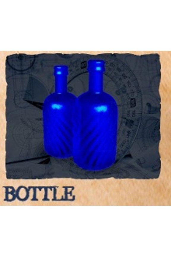 Painted Resin 10-pack Resource Tokens: Blue Bottle