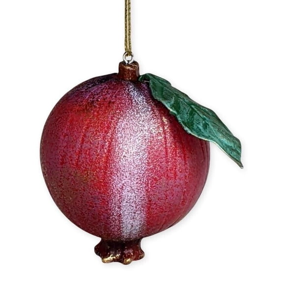Painted Resin POMEGRANATE Christmas Ornament, by Silver Tree