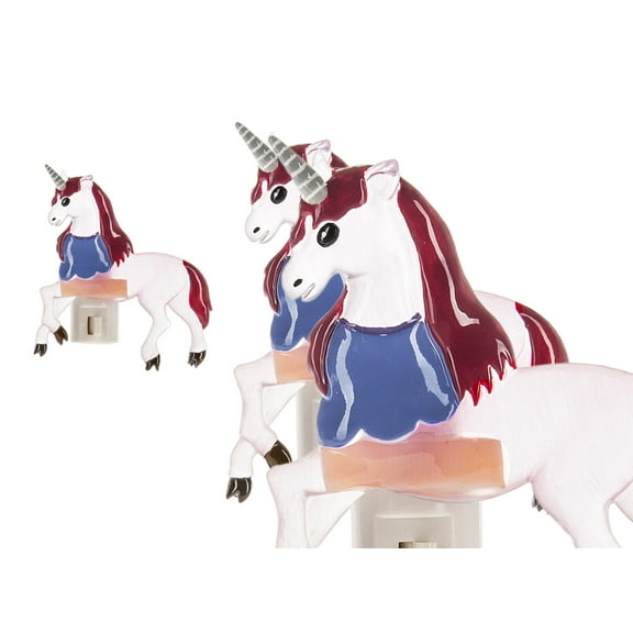 Painted Resin Unicorn Shade Nigh Light - By Ganz