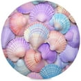 thumbnail image 1 of Painted Sea Shells Round Placemats Washable Placemats Non-Slip Heat-Resistant Table Place Mats for Dining Kitchen Holiday Party Table 15.4"-6PCS Home Decor, 1 of 7