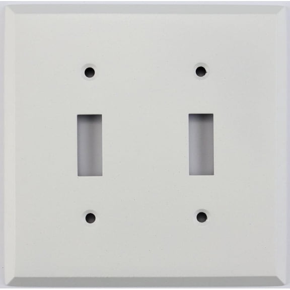 Painted Stamped Steel Switch Plates - (2 Gang Toggle Light Switch, White)