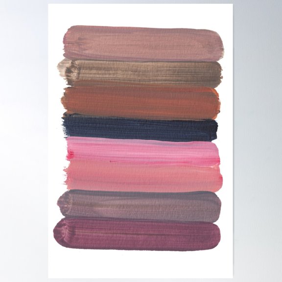 Painted Stripes Poster Wall Art, Modern Wall Decor For Living Room Bedroom, 8x12 UNFRAMED