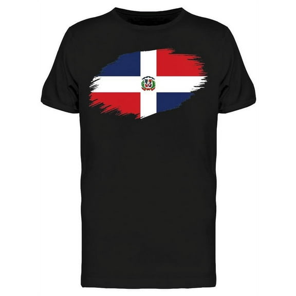 Painted Style Of Dominican Flag T-Shirt Men -Image by Shutterstock, Male Small