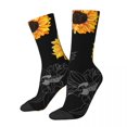 thumbnail image 1 of Painted Sunflower Socks Spring Unique Sunflowers Design Stockings Korean Women Men Soft So, 1 of 7