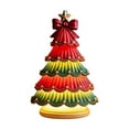 thumbnail image 1 of Painted Tabletop Christmas Tree Lights, Festive Decor with Light, Red, Green, and Golden Star Topper, Holiday Decor for Home and Gift, 1 of 7