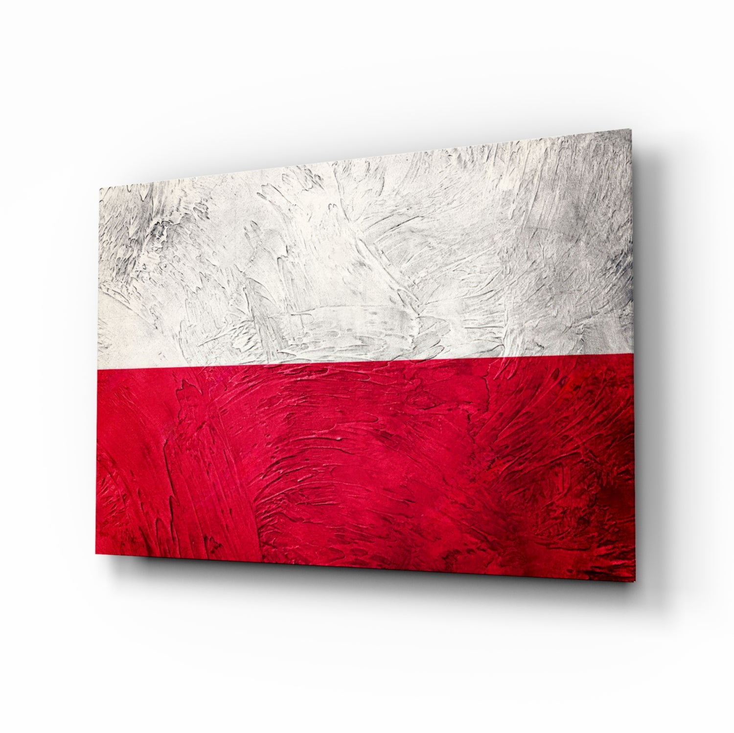 Painted Texture Flag of Poland Glass Wall Art - Walmart.com