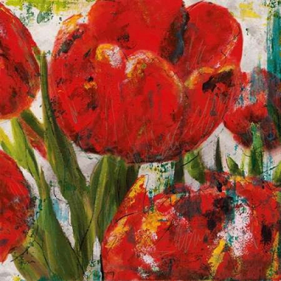 Painted Tulips II Canvas Art - Katrina Craven (24 x 24)