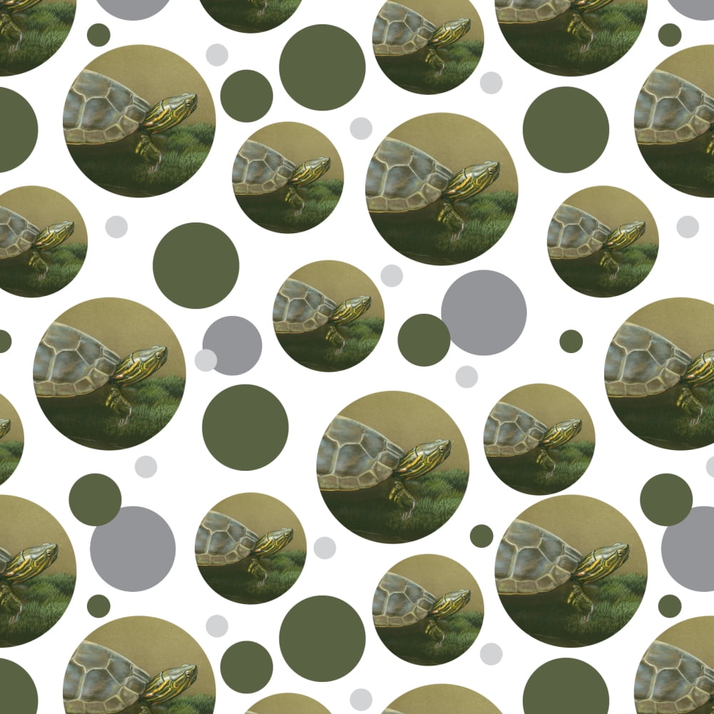 Painted Turtle on a Mossy Log Premium Gift Wrap Wrapping Paper Roll ...