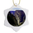 thumbnail image 1 of 3dRose, Painted Wall Black Canyon of the Gunnison, 3 inch Snowflake Porcelain Ornament, 1 of 7