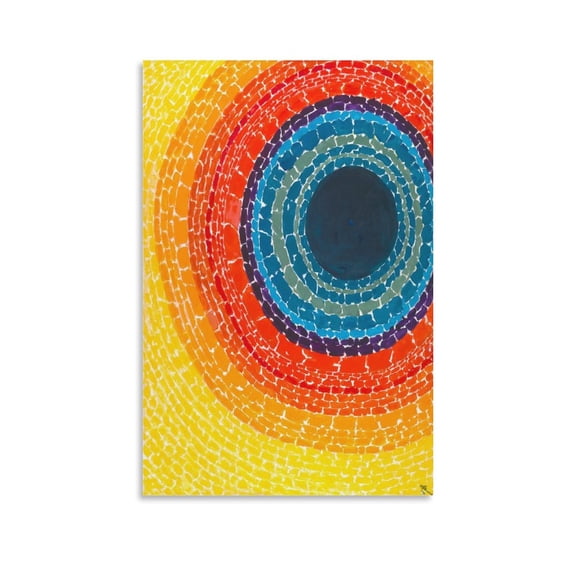 Painter Alma Thomas (solar Eclipse) Color School Posters Wall Art Painting Canvas Gift Living Room Prints Bedroom Decor Artworks 20x30inch(50x75cm)