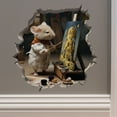 thumbnail image 1 of Painter Artist Mouse in Mouse Hole Decal - Mouse Hole 3D Wall Sticker, 1 of 5