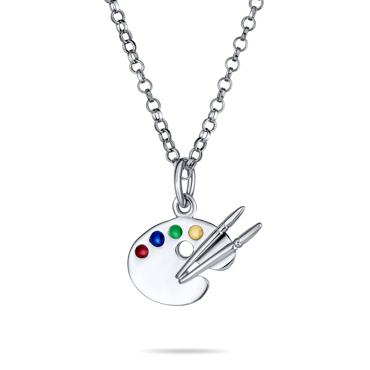 Classic Designs Sterling Silver Painter's Pallet Charm – PB344, Made In UK