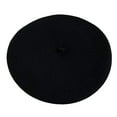 thumbnail image 1 of Painter Hat No Brim Retro Wind-proof Flat Top Artist Style Decorate Solid Color French Artist Beret Hat for Dating, 1 of 8
