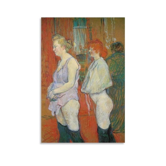 Painter Henri De Toulouse-Lautrec Masterpiece Medical Examination in The Rue Moulin Posters Canvas Art Poster and Wall Art Picture Print Modern Family bedroom Decor Posters 16x24inch(40x60cm)