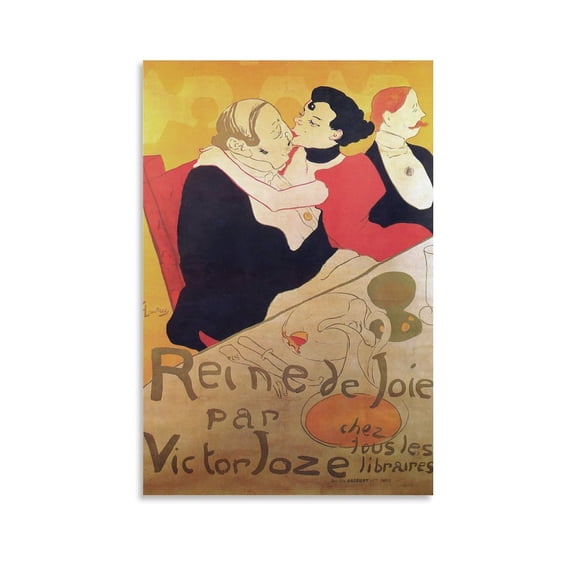 Painter Henri De Toulouse-Lautrec Masterpiece Reine De Joie Posters Print Photo Art Painting Canvas Poster Home Decorative Bedroom Modern Decor Posters Gifts 20x30inch(50x75cm)