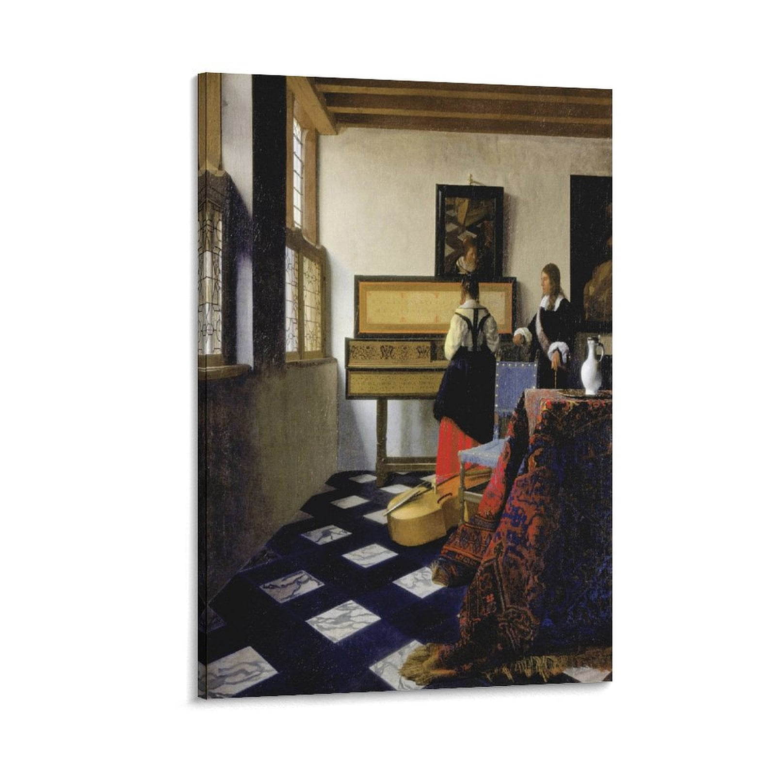 Painter Johannes Vermeer Painting The Music Lesson Posters Picture ...