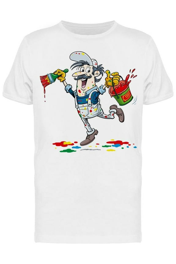 Painter Man T-Shirt Men -Image by Shutterstock, Male 3X-Large