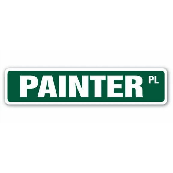 Painter Street Sign Metal Plastic Decal Artist House Home Portrait Landscape
