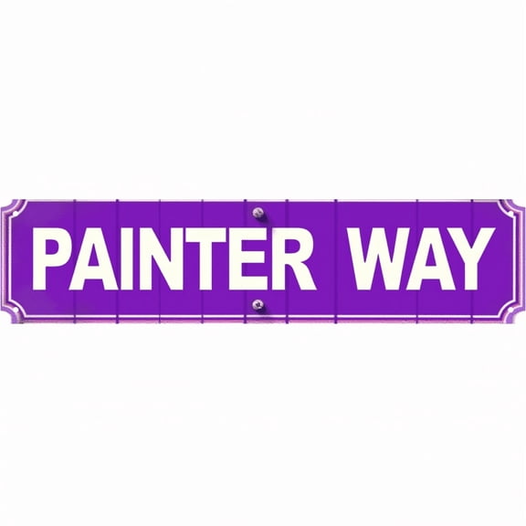 Painter Way Tin Decor 16*4 Inches "PAINTER WAY" Studio/Office Wall Art - Retro Art Accent, Painter Decor, Studio Metal Sign