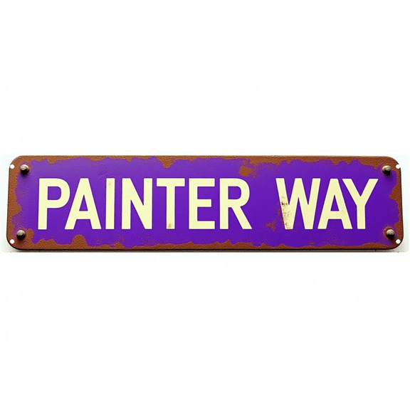 Painter Way Tin Signs 16*4 Inches "Painter Way" Office, Bedroom, Garage Decor Unique Wall Decor, Outdoor Sign, Mens Wall Decor