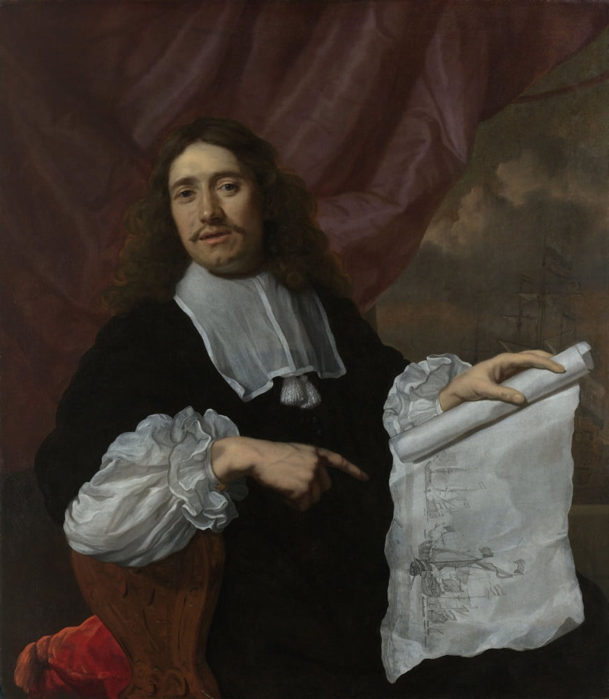 Painter Willem Van De Velde Ii Canvas Art - (24 x 36)