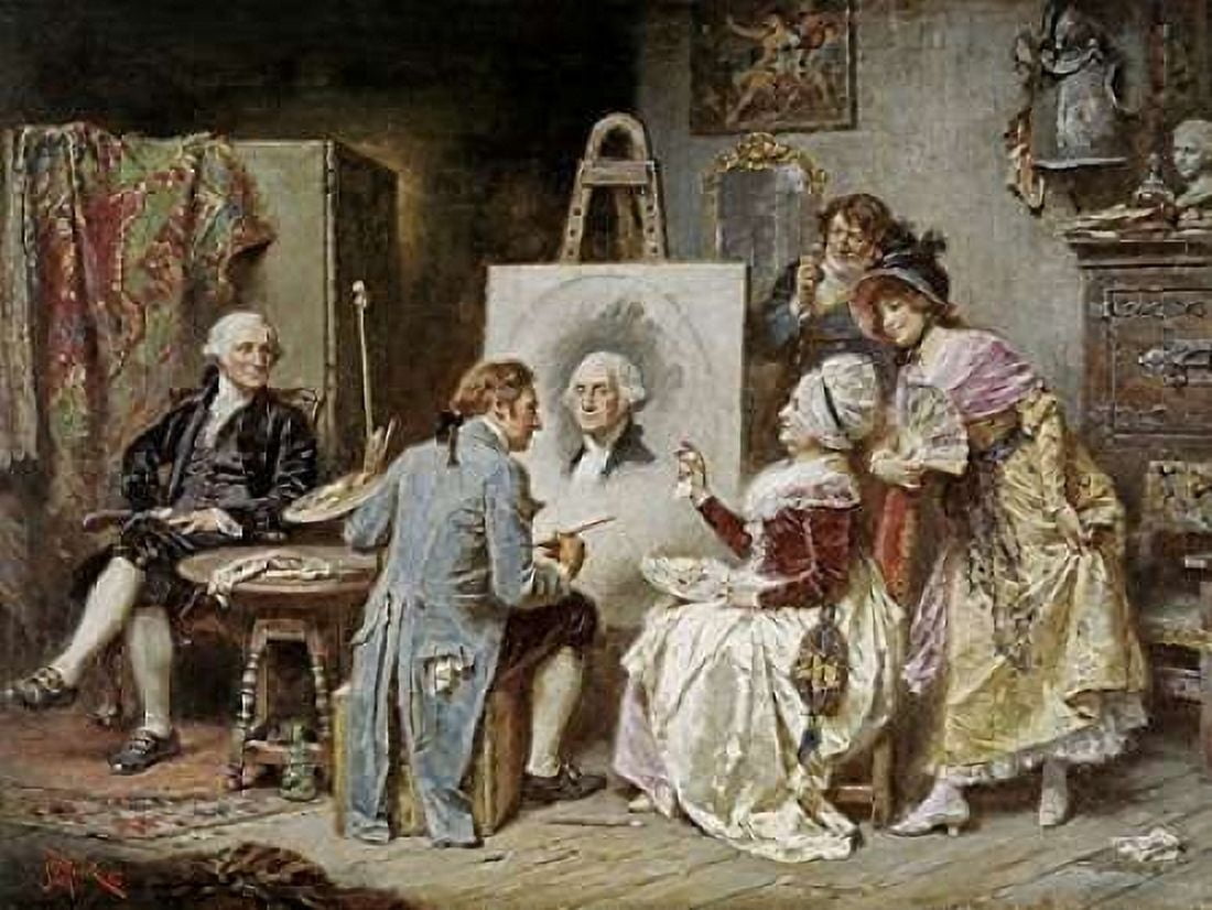 Painter and President Washington Canvas Art - Jean Leon Gerome Ferris (18 x 24)