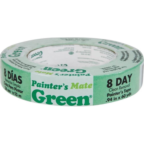 Painter's Mate Green Painting Tape.94" x 60-yd Roll with Medium Adhesion for Multi-Surface (671372) - Pack of Three (3) Rolls