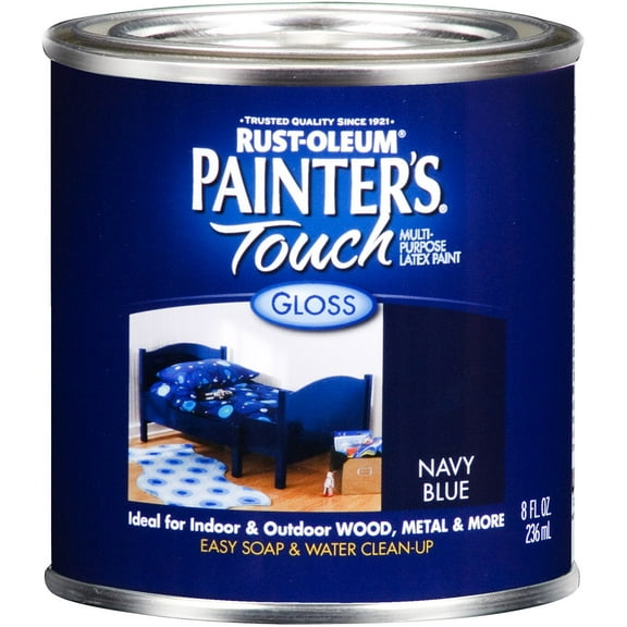 1/2 pt Rust-Oleum Brands 1922730 Navy Blue Ultra Cover 2X Premium Latex Paint