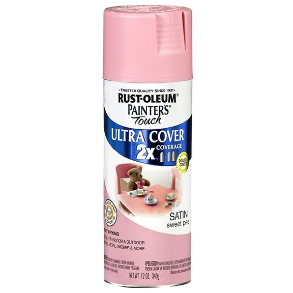 Painter's Touch 2X Ultra Cover Spray Paint Satin - Sweet Pea, 12 Oz, Set of 6
