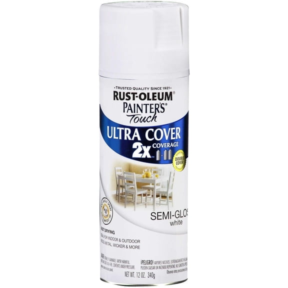Painter's Touch Painter's Touch 2X Spray Paint Semi-Gloss - White, 12 oz, Set of 6