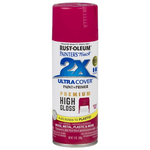 Painter's Touch 2X Premium High-Gloss Spray Paint, Desert Rose, 12-oz. Aerosol