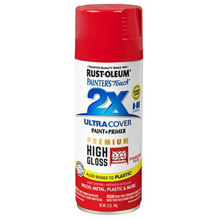 Painter's Touch 2X Premium High-Gloss Spray Paint, White, 12-oz.