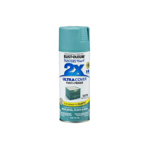 Painter's Touch 2X Spray Paint, Satin Teal, 12-oz.