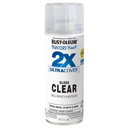 Rust-Oleum Painter's Touch 2X Ultra Cover Clear Spray, Aerosol 12 oz Gloss- 334029