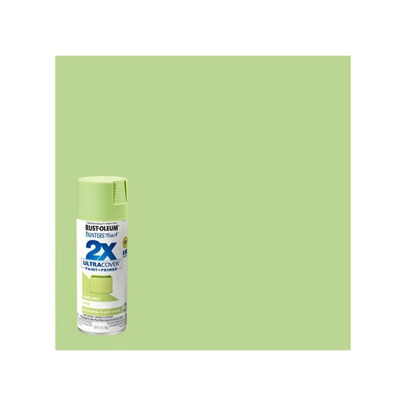 Painter's Touch Ultra Cover Satin Aerosol Paint 12 Ounces-Green Apple