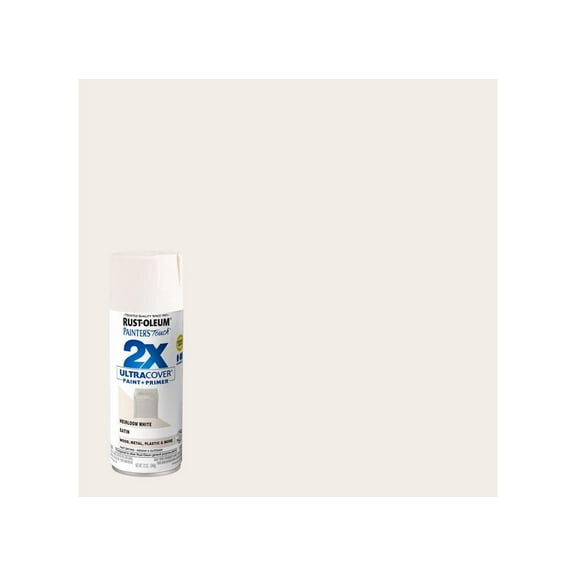 Painter's Touch Ultra Cover Satin Aerosol Paint 12 Ounces-Heirloom White