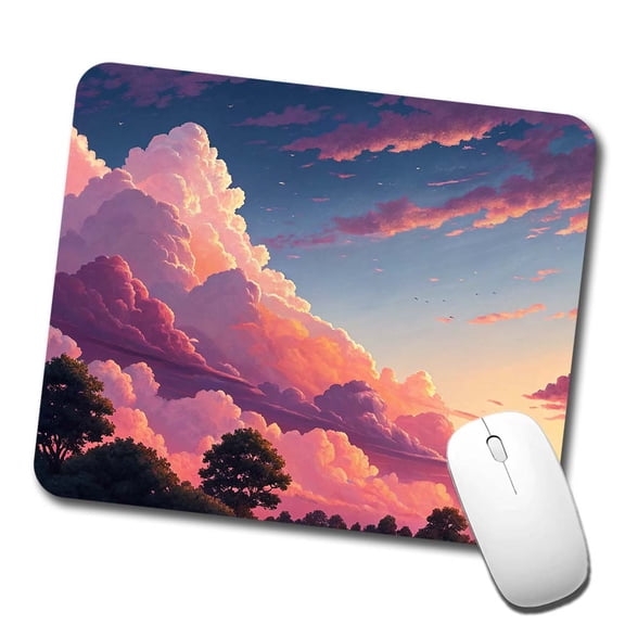 Painterly Sky Anime Clouds Mouse Pad Low Profile Gaming Mat