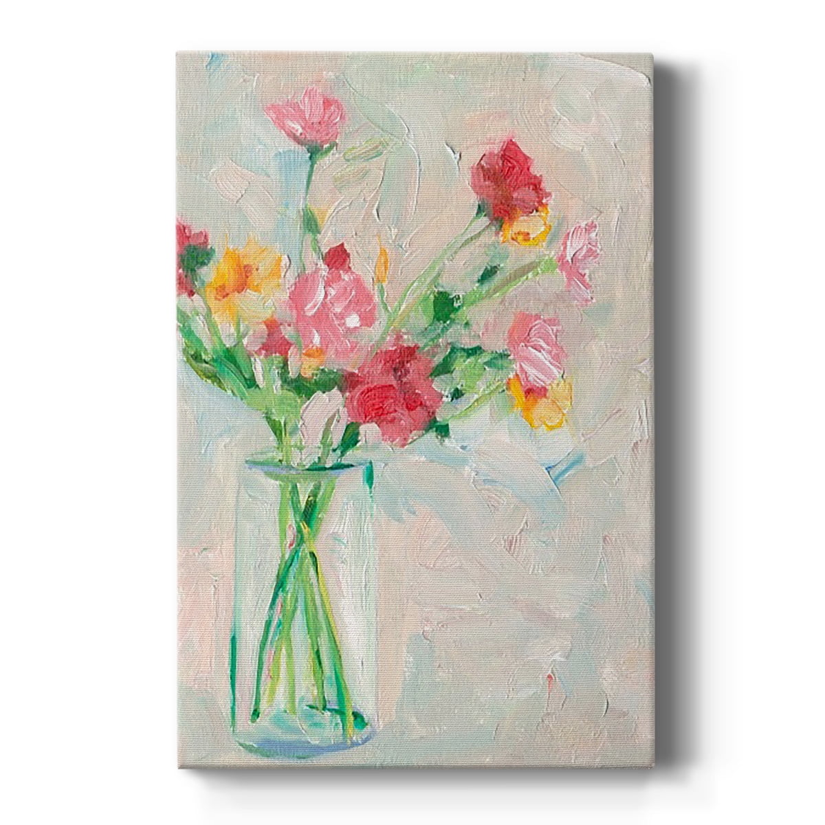 Painterly Soft Bouquet I Premium Gallery Wrapped Canvas - Ready to Hang