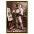thumbnail image 1 of Painterly Tiger Canvas Vintage Portraits by Art Remedy, Gold Frame, 16" x 24", 1 of 7
