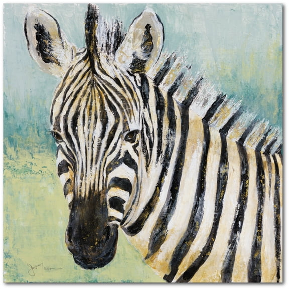 Painterly Zebra 23"x 23"x 1.5" Gallery-Wrapped Canvas Wall Art