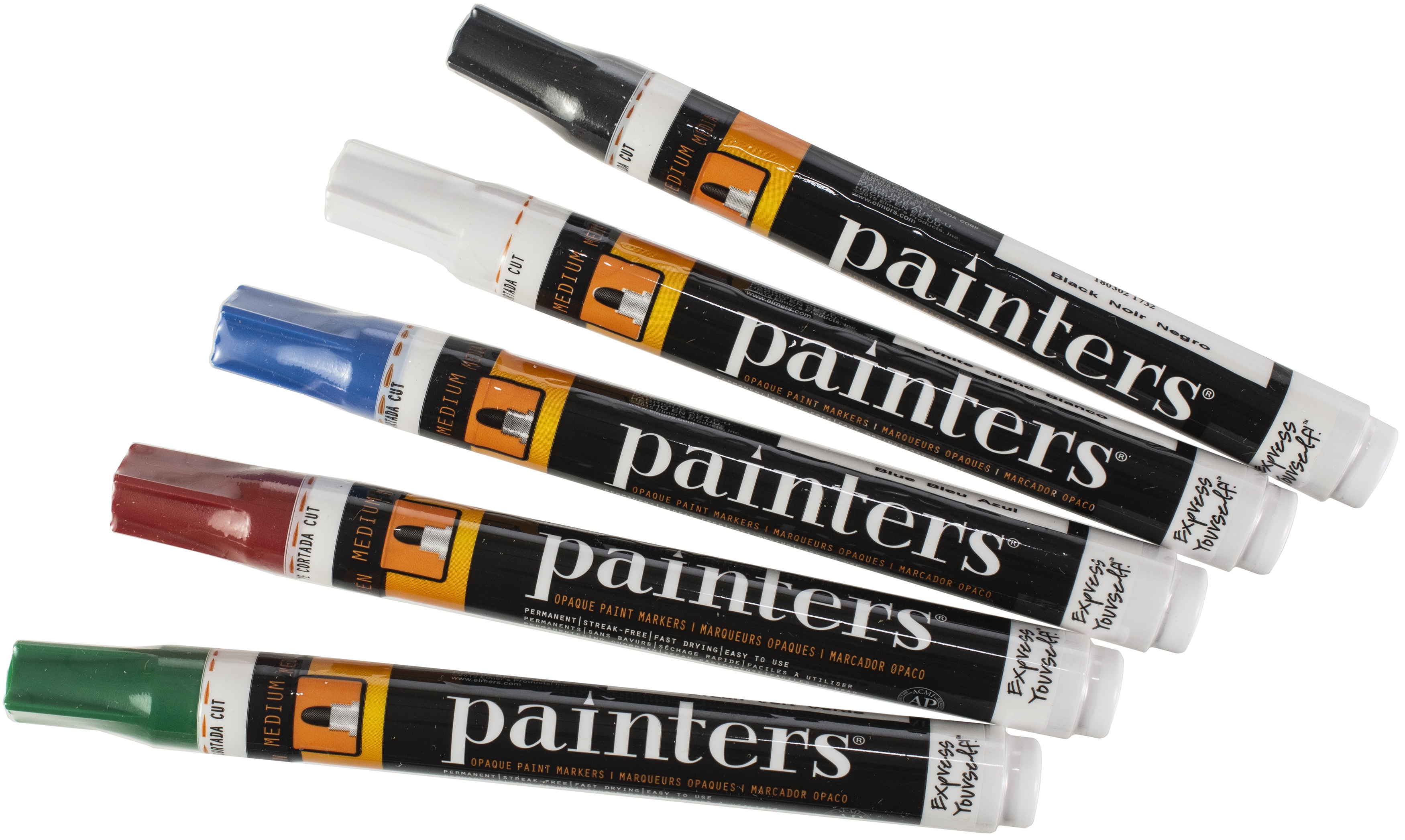 Painters Medium Point Assorted Color Permanent Paint Pens, 5 Count - image 1 of 3