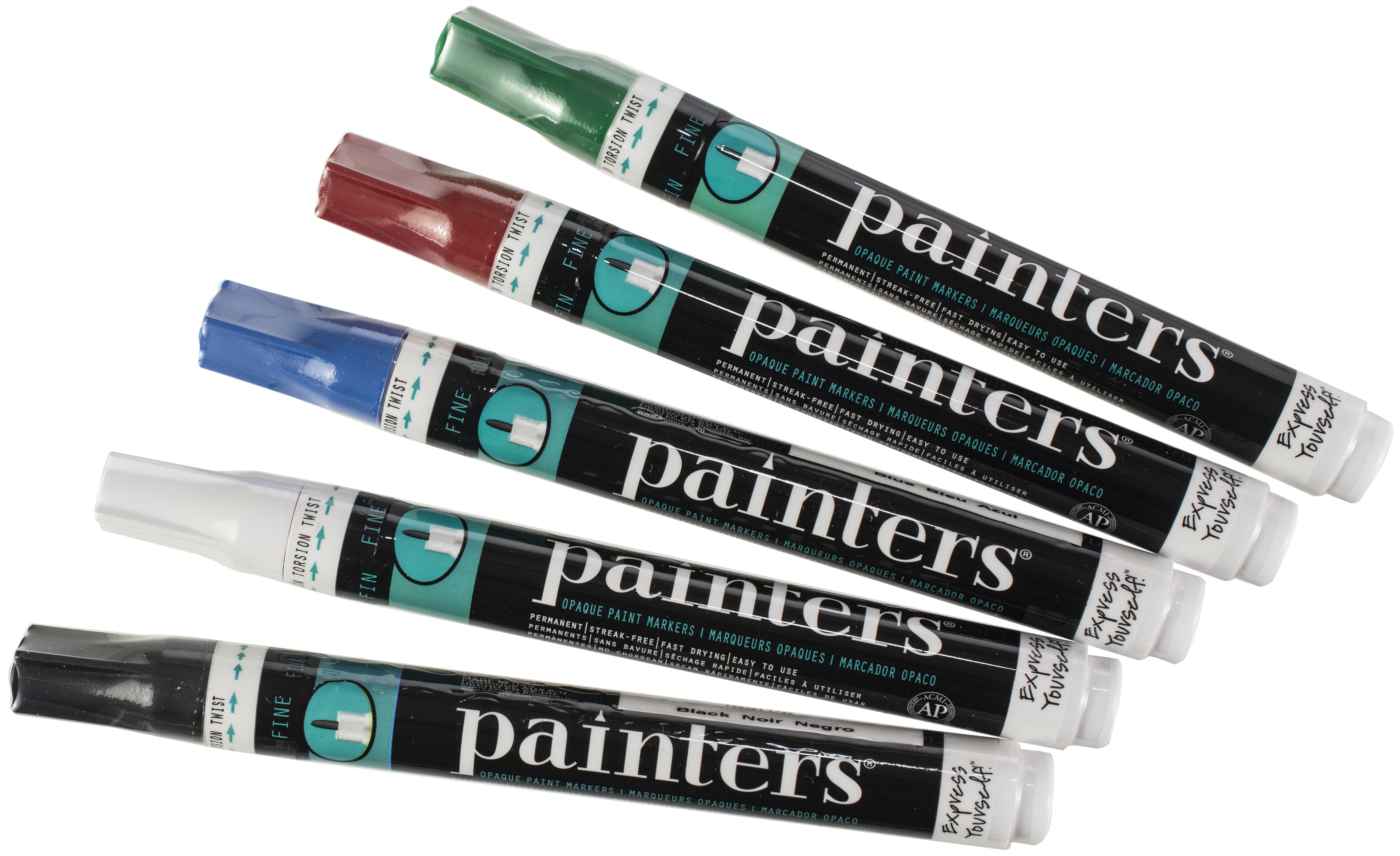 Painters Opaque Fine Tip Paint Markers, 5 Piece