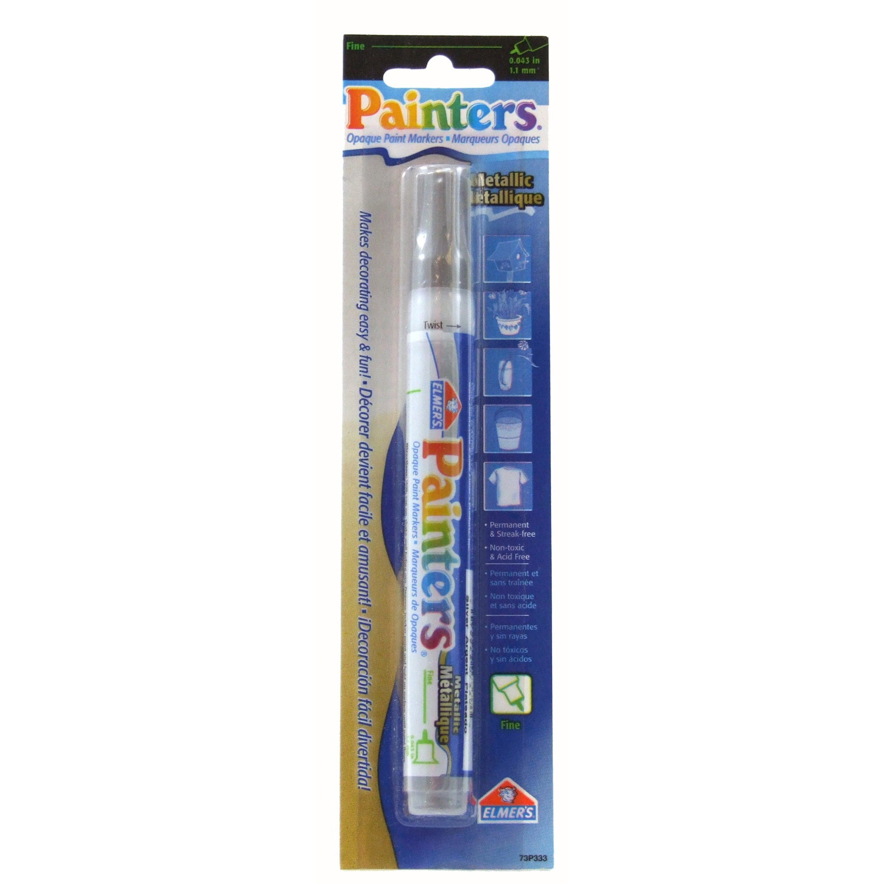 Pinnacle - Uni Paint Markers - Fine Point - Silver