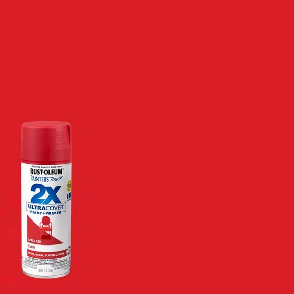 Painters Touch 315396 Painter's Touch 2X Spray Paint, Satin Apple Red, 12-oz. - Quantity 1