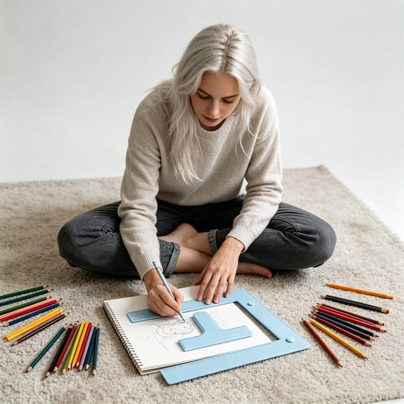 Painting Alignment Ruler 3-Piece Set, Canvas Alignment Tool for Round and Square s, Precision Setting Assistant for Beginners