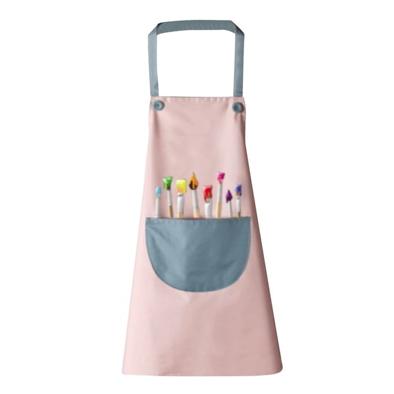 Painting Apron Art Smock,Waterproof Art Painting Apron with Pockets,Bib Aprons Adjustable Stain Resistant Apron for Painting Crafting Art Gardening Activities and Daily Kitchen Cooking Baking