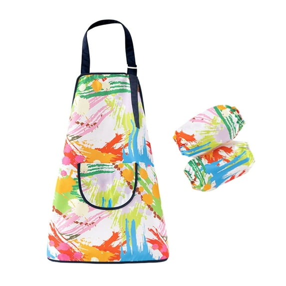 Painting Apron Art Smock With Detachable Sleeve Protectors For Painting Preschool Activities