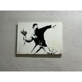 thumbnail image 1 of Painting Artwork, Street Wall Decor, Banksy Flower Bomber Art Canvas, Anarchy Graffiti Poster, Flower Graffiti Artwork, Banksy Printed Canvas, Canvas Wall Decor - Rolled Canvas, 1 of 9
