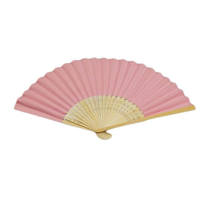 Painting Blank Paper Folding Fan Doodle DIY Drawing Tool Supply, Pink - 10 Piece