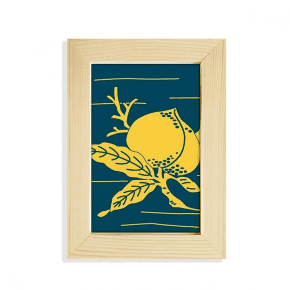 Painting Culture Yellow Peach Desktop Display Photo Frame Picture Art Painting 5x7 inch